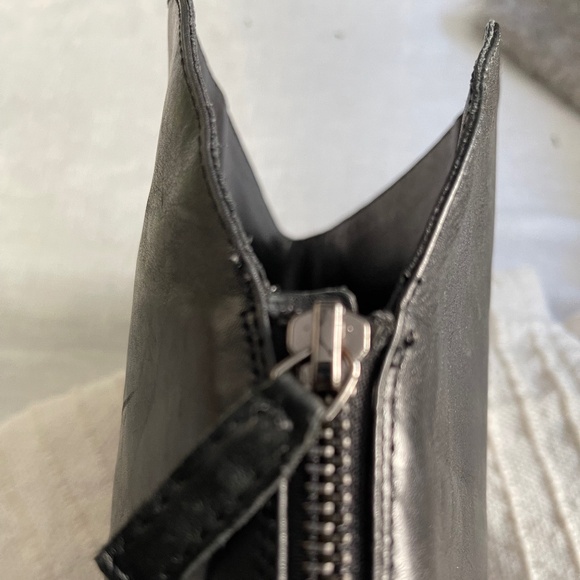 SAKS FIFTH AVENUE Black Leather Boots - Picture 10 of 14